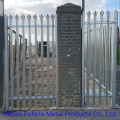 Hot Dipped Galvanized 2.4m Triple Point Spear Straight Top W Pale Palisade Security Fencing